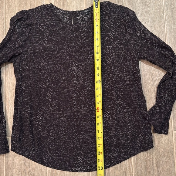 Rails Roslyn Slate Python Women’s Long Sleeve Blouse - Picture 14 of 15